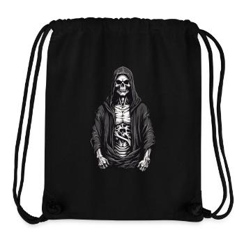 Halloween Sensenmann Skelett Schädel Design - Stanley/Stella recycelter Gym Bag - Schwarz - Vorne