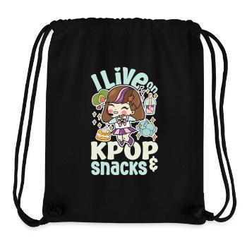 Fashionable Korean motif for K-pop fans gift idea - Stanley/Stella Recycled Gym Bag - black - Front