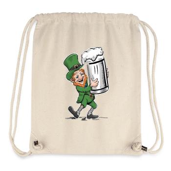 Bierliebender Leprechaun (Irischer Kobold) - Stanley/Stella recycelter Gym Bag - Naturweiß - Vorne