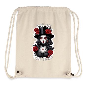 Gothic Lady With Red Roses - Stanley/Stella Recycled Gym Bag - natural - Front