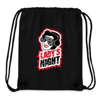 Ladies Night Fun Retro DJ Woman Face Girls Evening - Stanley/Stella Recycled Gym Bag - black - Front