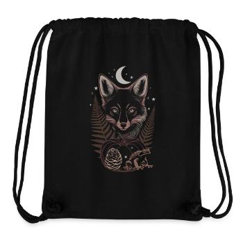 Fuchs mit Farn und Kürbis im Herbstwald - Stanley/Stella recycelter Gym Bag - Schwarz - Vorne