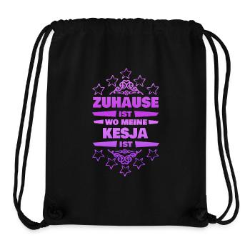 Petite amie Kesja - Sac à cordon recyclé Stanley/Stella - noir - Devant