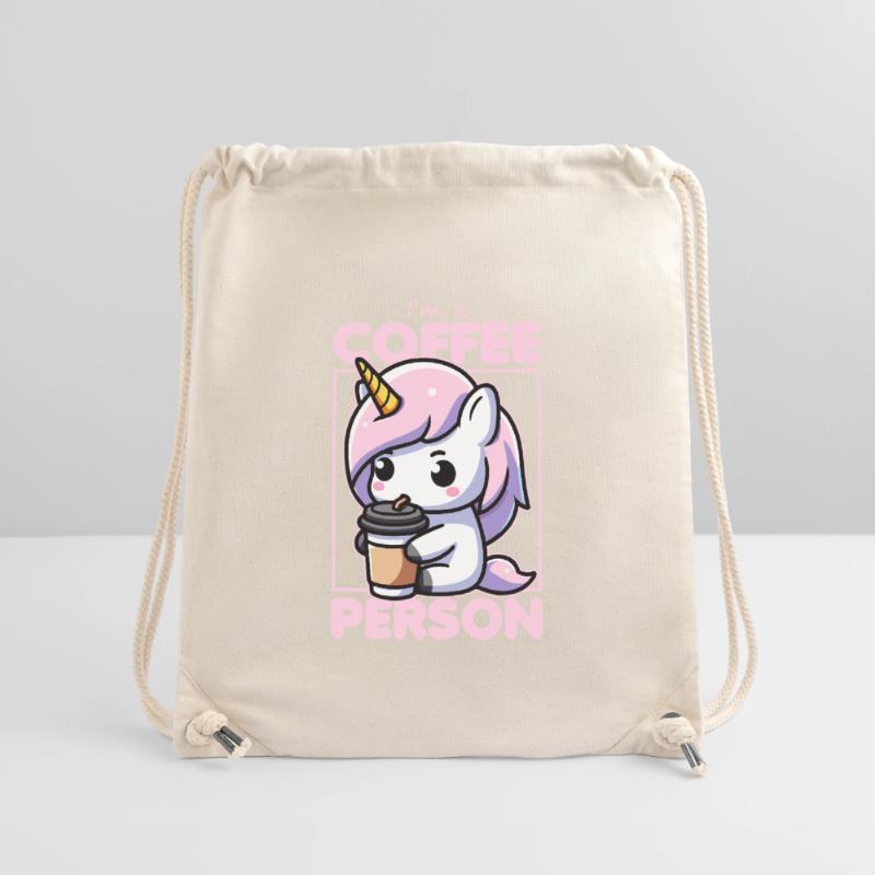 Ich bin ein Kaffeemensch Einhorn Stanley/Stella recycelter Gym Bag