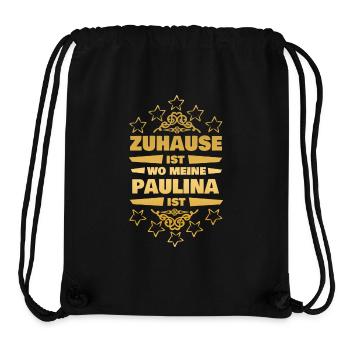 Geschenk für Paulina - Stanley/Stella recycelter Gym Bag - Schwarz - Vorne