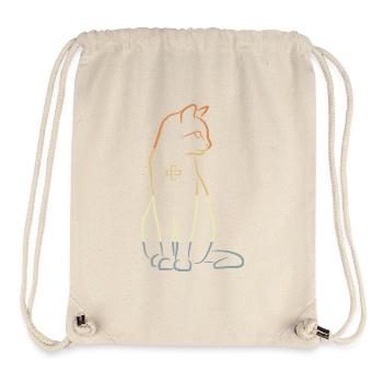Veterinär Katze - Stanley/Stella recycelter Gym Bag - Naturweiß - Vorne