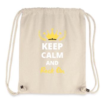"Keep Calm and Rock On" - Rock Style - Stanley/Stella Recycled Gym Bag - natural - Front