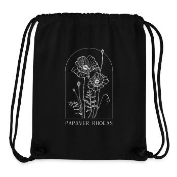 Botanisches Blumen Design – Minimalistische Blume - Stanley/Stella recycelter Gym Bag - Schwarz - Vorne