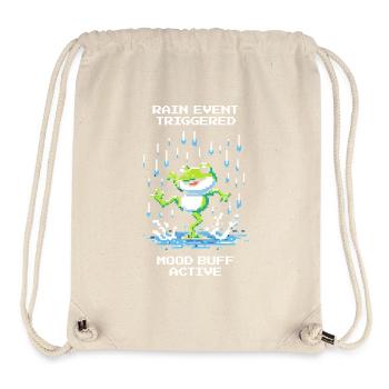 Regen-Event – Stimmungsbuff aktiv | Frosch - Stanley/Stella Recycled Gym Bag - natural - Front