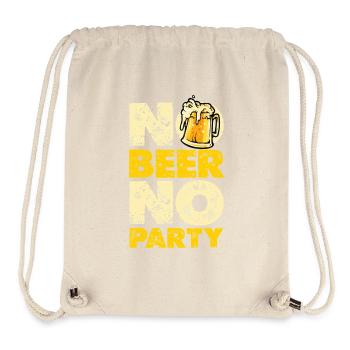 No Beer, No Party – Beer Mug Graphic - Stanley/Stella Recycled Gym Bag - natural - Front