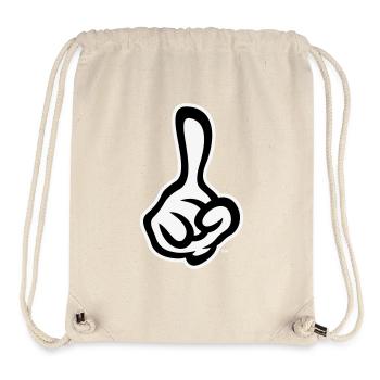 Raised index finger (finger / right hand NEG2C) - Stanley/Stella Recycled Gym Bag - natural - Front