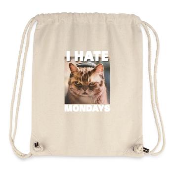 I hate mondays saying cat monday funny - Stanley/Stella Recycled Gym Bag - natural - Front