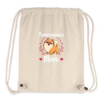 Zwergspitz Poméranien Maman Propriétaire de Chien Cadeau - Sac à cordon recyclé Stanley/Stella - blanc naturel - Devant