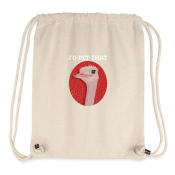 Autruche Oiseau Autruche Autruche Autruche Cadeau - Sac à cordon recyclé Stanley/Stella - blanc naturel - Devant