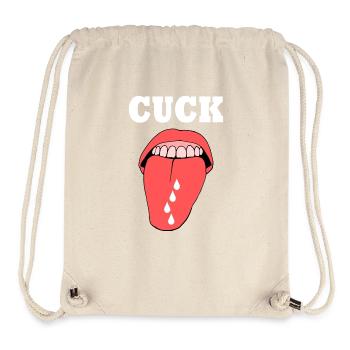cuckold cuck zunge - Stanley/Stella recycelter Gym Bag - Naturweiß - Vorne