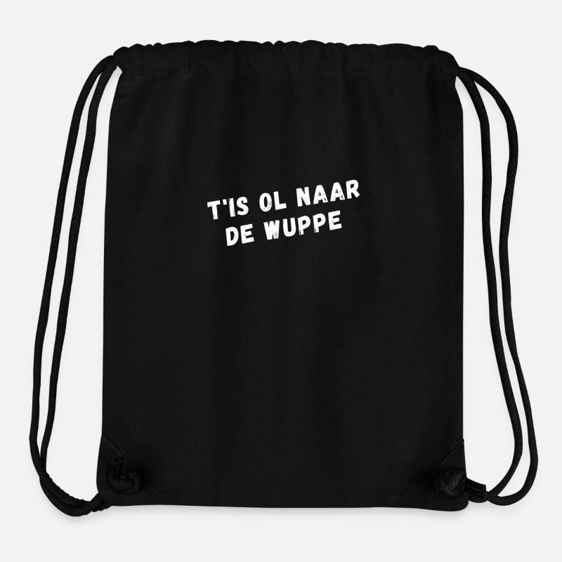 Westflämisches Dialekthemd. Es ist der alte Wuppe - Stanley/Stella recycelter Gym Bag - Schwarz