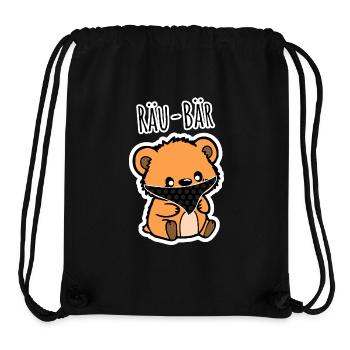 Räu-Bär - der niedliche kleine Bär ist ein Räuber - Stanley/Stella recycelter Gym Bag - Schwarz - Vorne