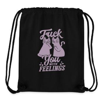 Cat with feelings funny sarcastic - Stanley/Stella Recycled Gym Bag - black - Front