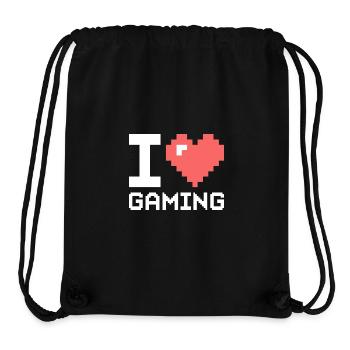 I LOVE GAMING BLACK - Sac à cordon recyclé Stanley/Stella - noir - Devant