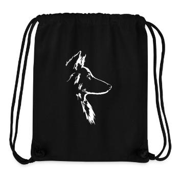 Langhaar Collie Hunde Hund Silhouette Wilsigns - Stanley/Stella recycelter Gym Bag - Schwarz - Vorne