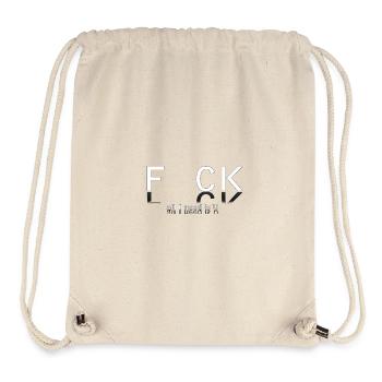 Provocative textual design with slogan - Stanley/Stella Recycled Gym Bag - natural - Front