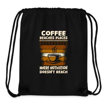 coffee reaches places - Stanley/Stella Recycled Gym Bag - black - Front