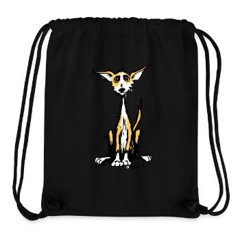 Rauhaar Podenco - Stanley/Stella recycelter Gym Bag - Schwarz - Vorne