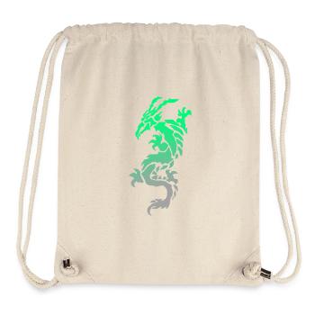dragon tribal - Sac à cordon recyclé Stanley/Stella - blanc naturel - Devant