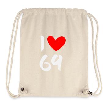I love 69 - Stanley/Stella Recycled Gym Bag - natural - Front