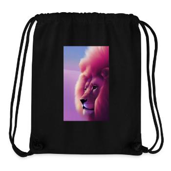 Comic Cartoon Zeichnung einer queeren Löwin - Stanley/Stella recycelter Gym Bag - Schwarz - Vorne
