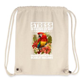 Stress wird durch Nichtausgeben verursacht - Stanley/Stella recycelter Gym Bag - Naturweiß - Vorne