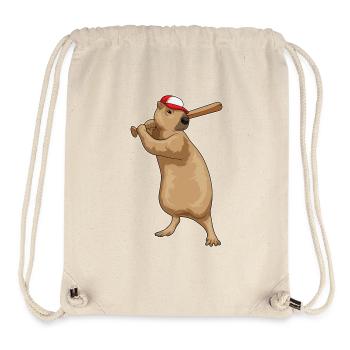 Batte de baseball Capybara - Sac à cordon recyclé Stanley/Stella - blanc naturel - Devant