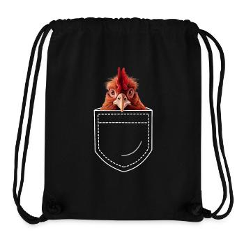 Huhn  - Stanley/Stella recycelter Gym Bag - Schwarz - Vorne