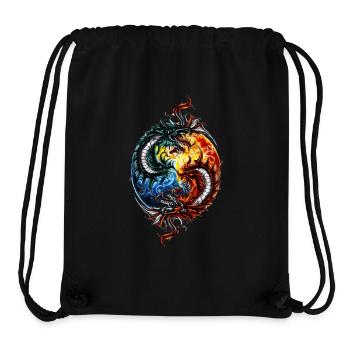 Yin Yang Drache - Stanley/Stella recycelter Gym Bag - Schwarz - Vorne