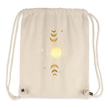 Lune et étoile magique doré - Sac à cordon recyclé Stanley/Stella - blanc naturel - Devant