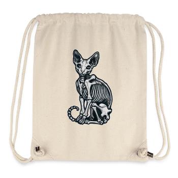 Cat Sphinx Skeleton Tattoo - Stanley/Stella Recycled Gym Bag - natural - Front