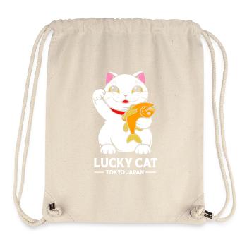 Maneki Neko Japan Glücksbringer - Stanley/Stella recycelter Gym Bag - Naturweiß - Vorne