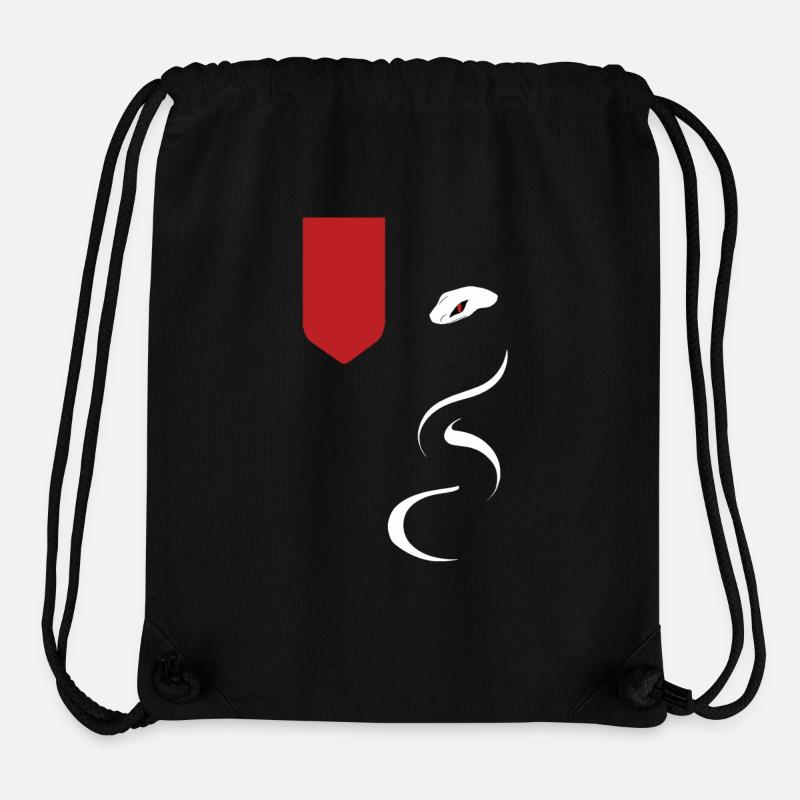 Red Banner and White Serpent - Stanley/Stella Recycled Gym Bag - black