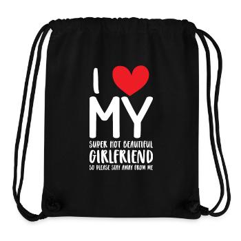 Ich Liebe Meine Freundin Paare Freund Geschenkidee - Stanley/Stella recycelter Gym Bag - Schwarz - Vorne