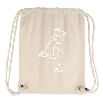 Roller Skater Drawing - Stanley/Stella Recycled Gym Bag - natural - Front