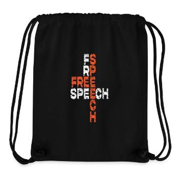 Libre Parole Mot Art Design - Sac à cordon recyclé Stanley/Stella - noir - Devant
