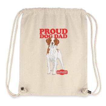 Brittany Dad Epagneul Breton Chien d’arrêt cadeau - Sac à cordon recyclé Stanley/Stella - blanc naturel - Devant