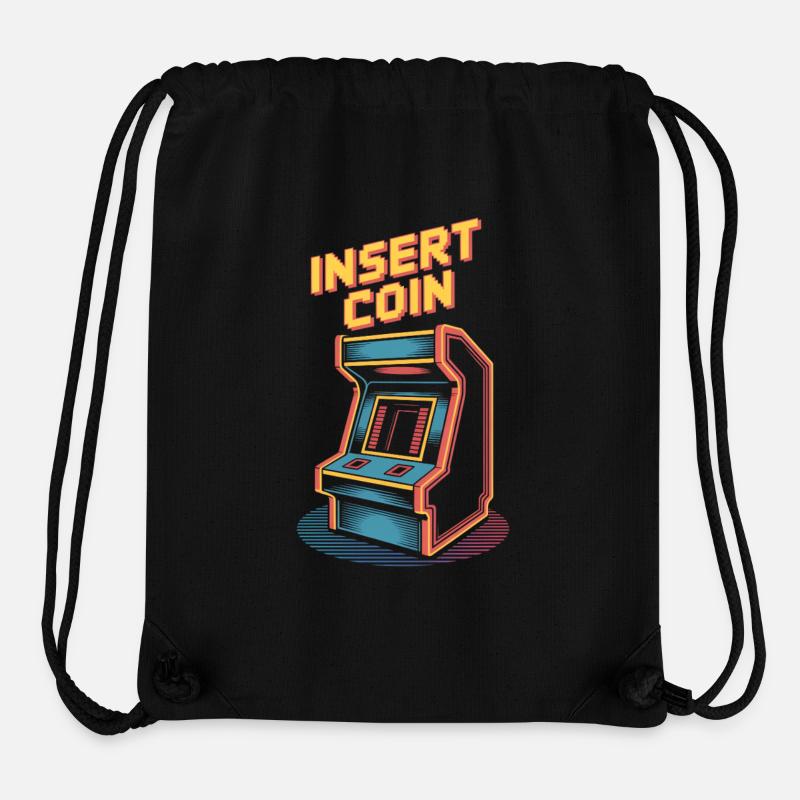 Insert Coin Retro Arcade Gaming Automat - Stanley/Stella recycelter Gym Bag - Schwarz