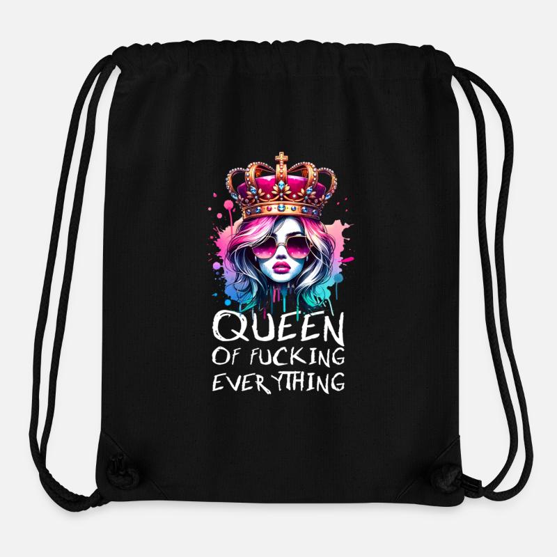 Reine de tout avec de l’attitude et du style - Sac à cordon recyclé Stanley/Stella - noir