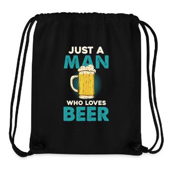 Nur ein Mann, der Bier liebt - Stanley/Stella recycelter Gym Bag - Schwarz - Vorne