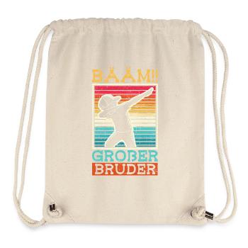 Bääm Grand Frère Dab Enfants Drôles Frères et Sœurs - Sac à cordon recyclé Stanley/Stella - blanc naturel - Devant