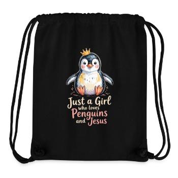 Royal Penguin : Amour pour Jésus - Sac à cordon recyclé Stanley/Stella - noir - Devant