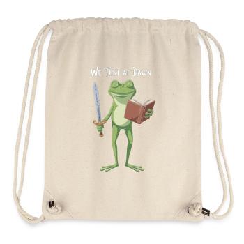Dawn Frog Quest: Sword & Tome - Stanley/Stella Recycled Gym Bag - natural - Front