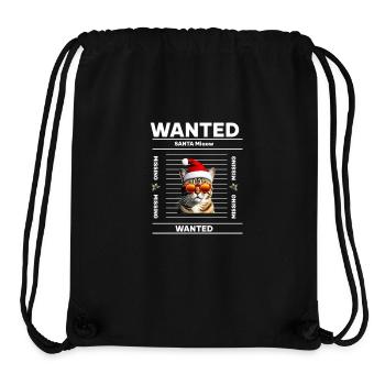 Katze Weihnachten - Stanley/Stella recycelter Gym Bag - Schwarz - Vorne