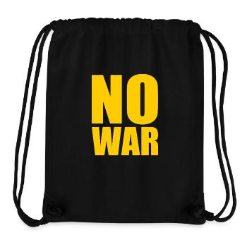 No war - Stanley/Stella Recycled Gym Bag - black - Front